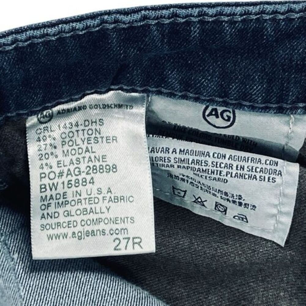 AG Adriano Goldschmied The Prima Mid Rise Cigarette Jeans Womens 27 Blue Denim - Picture 14 of 14